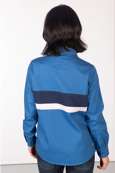 Ladies Stripe Deck Shirt - Bramham - Blue