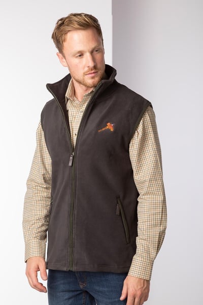 Men's Fleece Gilet - Gransmoor - Brown