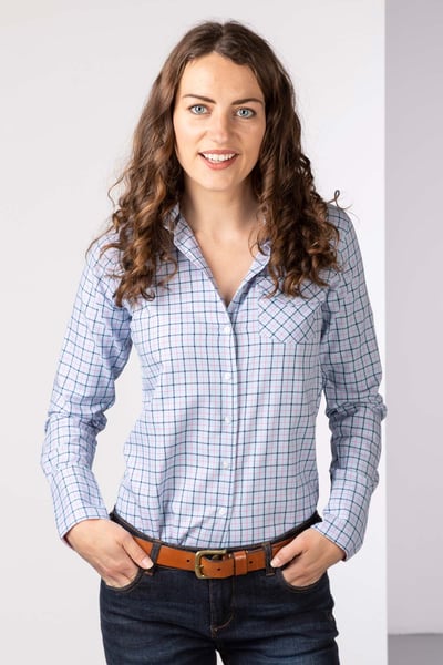 Damen Hannah Country Shirt - Ellie II - Blau