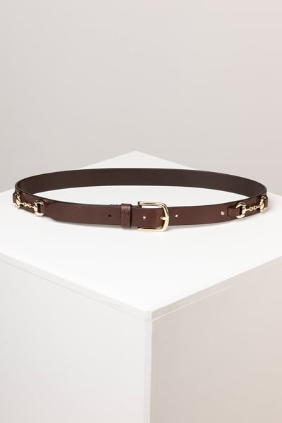 Ladies Leather Snaffle Belt - Lucinda - Mulberry