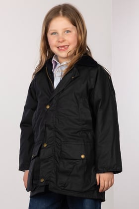 Kid's Fleece Lined Wax Jacket - Etton
