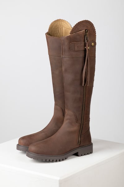 Bottes de campagne en cuir pour femmes - Haworth - Tan antique