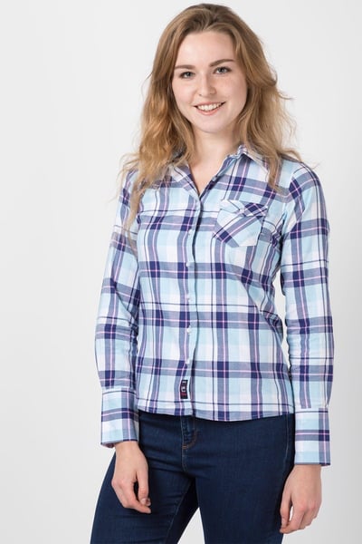 Chemise Hannah Country Check Femme - Sally Check - Sally Bleu