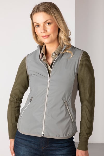 Ladies Lightweight Reflective Waistcoat - Hi Vis Silver