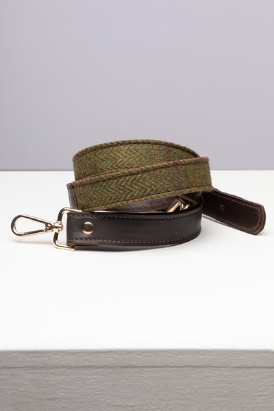 Leather Bag Strap - Dark Green