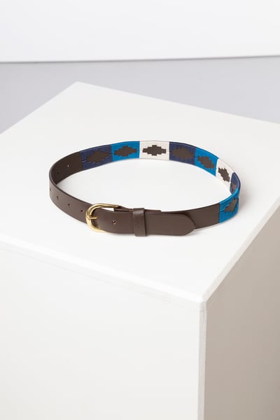 Junior Polo Belts - Askwith - Blue/White/Navy