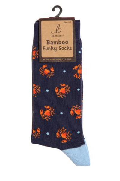 Ladies Bamboo Funky Socks - Crabs