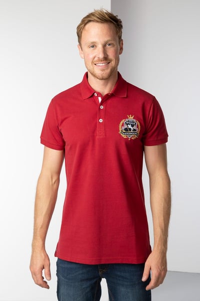 Fordon III-Emblem-Poloshirt für Herren - Rot