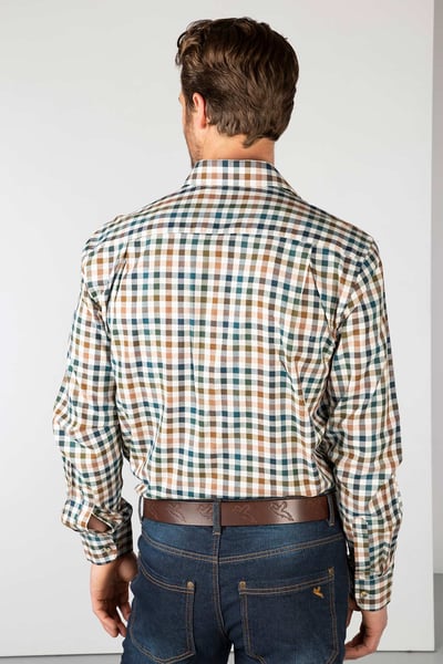 Country Check-Hemd für Herren - Harvest Time - Dunkles Karo ernten