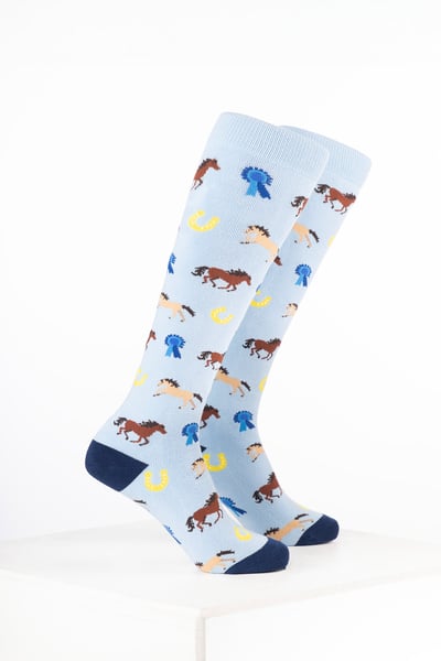 Kinder-Gummistiefel mit Tiermotiven - Pony & Rosette Sanftes Blau