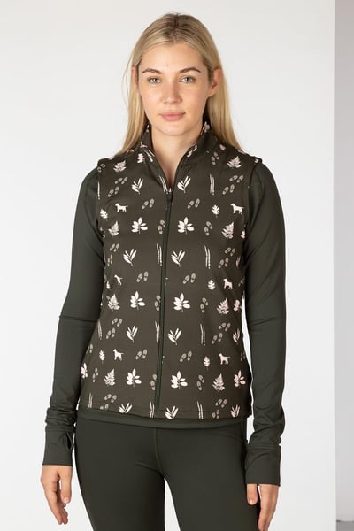 Gilet de sport à motifs pour femmes - Skerne - Randonneur Kaki