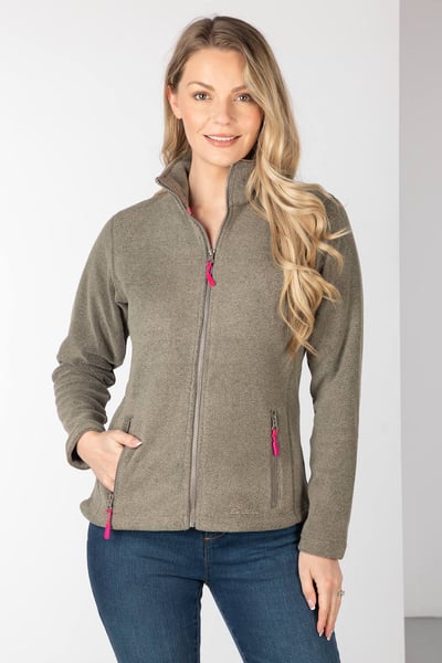 Ladies Full Zip Fleece - Agnes IV - Beige