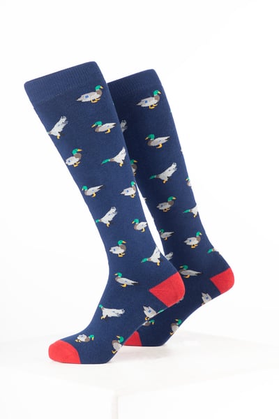 Women’s Bird Welly Socks - Duck Denim