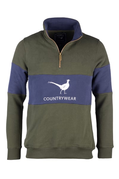 Men's Sweatshirt - Byland - Pheasant Olive/Navy/Olive