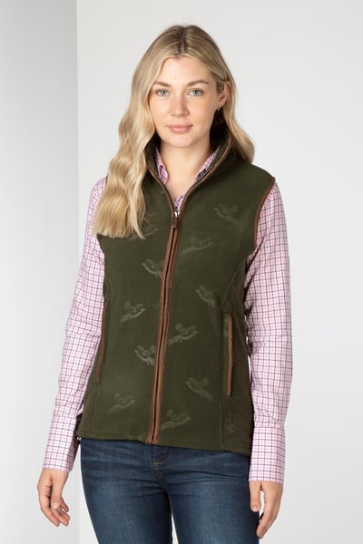 Ladies Pheasant Fleece Gilet - Haxby - Khaki