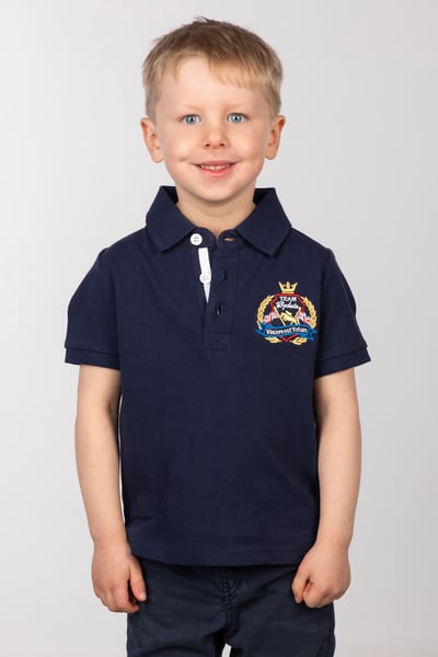 Poloshirt für Jungen - Fordon III - Marine