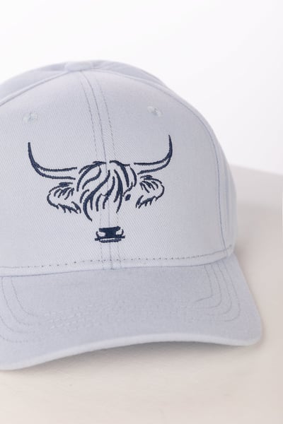 Highland Cow Baseball Cap - Ripon - Soft Blue