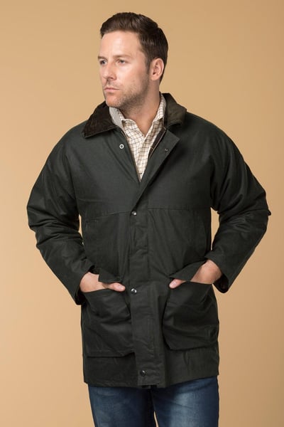 Veste Wax Classique Homme - olive