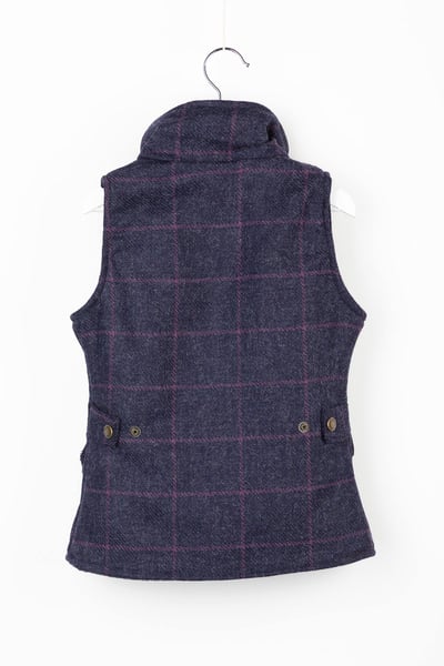 Toddler Fleece Lined Tweed Waistcoat – Wrelton - Navy Tweed