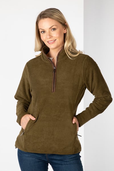 Ladies Huggate Overhead Fleece - Military Green
