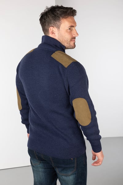 Men's Pheasant Shooting Jumper - Wykeham - Navy Tweed