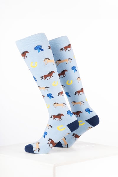 Kinder-Gummistiefel mit Tiermotiven - Pony & Rosette Sanftes Blau