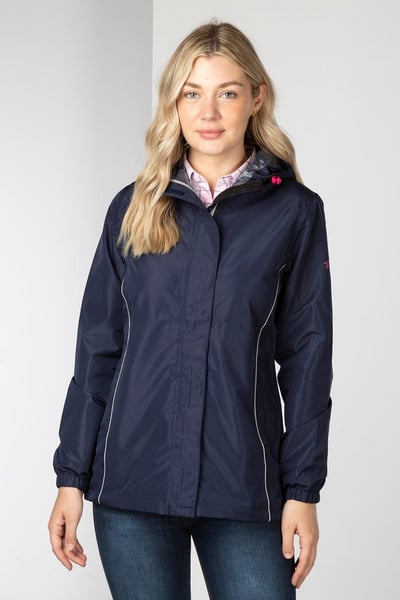 Ladies Waterproof Pack & Go Jacket - Navy