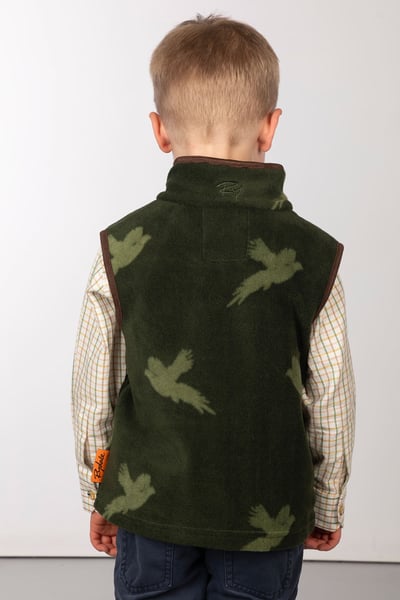 Toddler Fleece Gilet - Pheasant Print