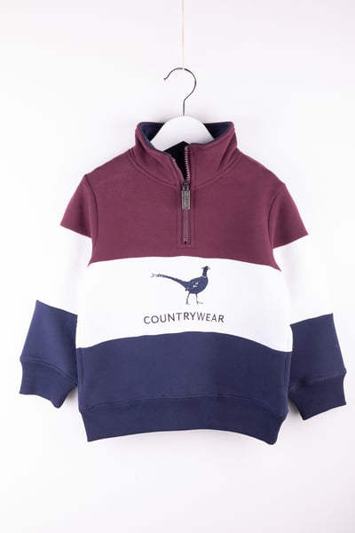 Boys Toddler Sweatshirt - Byland II - Pheasant Navy/White/Wine