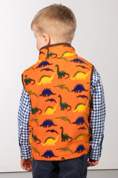 Chaleco polar para niños pequeños - dinosaurios