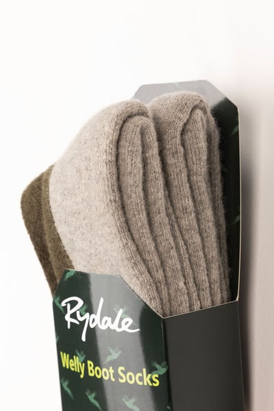 Ladies Welly Boot Socks (2 Pack) - Atwick - Khaki