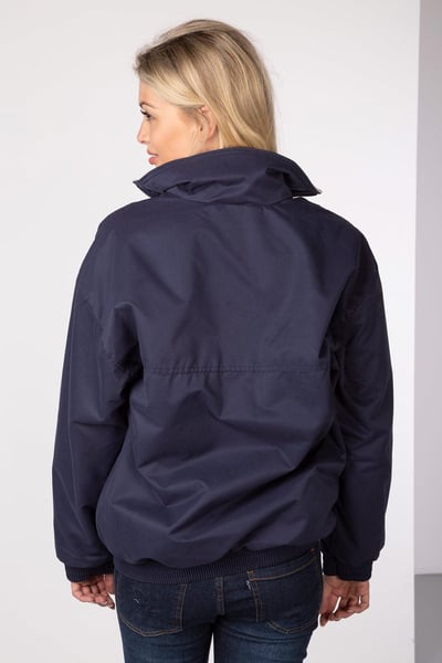 Ladies Fleece Lined Bomber Jacket - Navy/Pink
