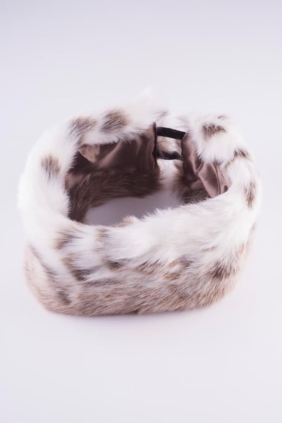 Ladies Faux Fur Headband - Grey
