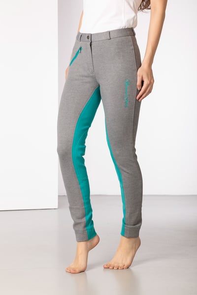 Ladies Sherwood Forest 2 Tone Yield Jodhpurs - Grey/Blue