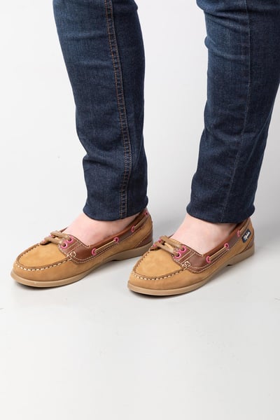 Ladies Low Front Shoes - Cayton - Tan/Brown