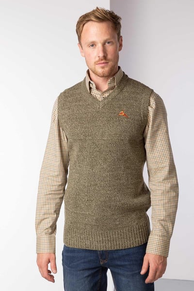 Men's Sleeveless Shooting Jumper - Wykeham - Derby Tweed