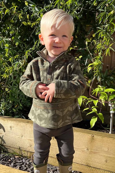 Kleinkind Overhead Fair Isle Fleece - Kelk - Olive