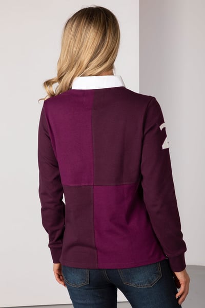Damen-Rugby-Shirt – Cropton Quartered - Zwetschge/Beere