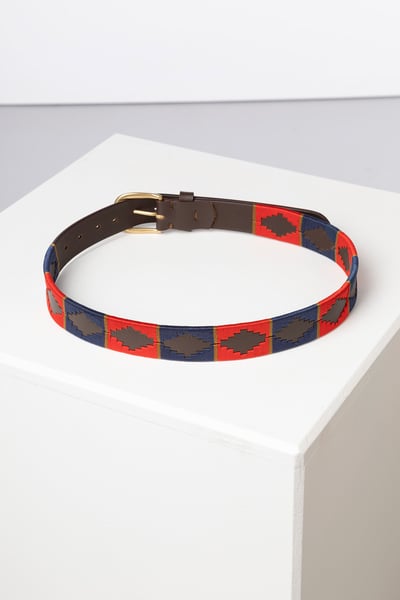 Polo Belts - Askwith - Navy/Red/Gold