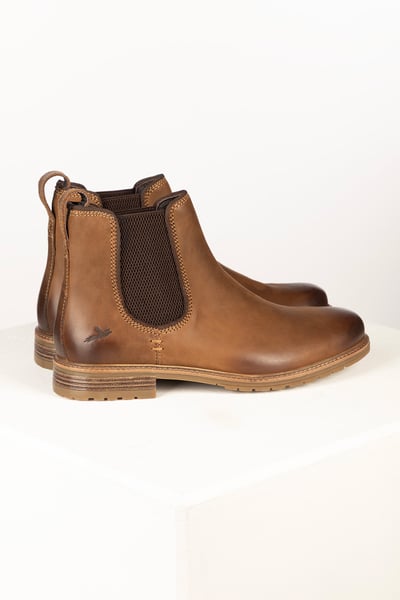Men’s Leather Chelsea Boot - Thirsk - Burnt Tan
