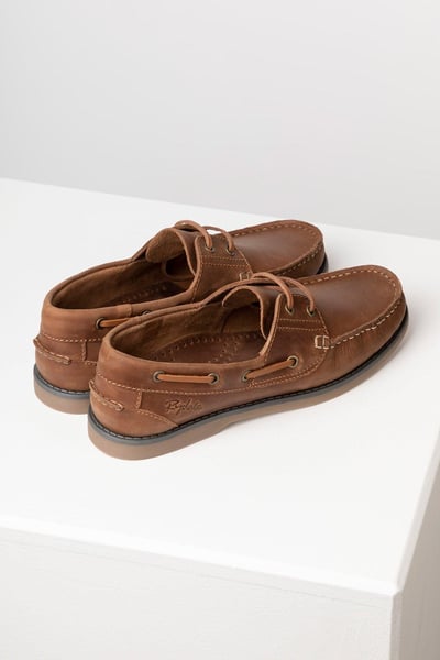Men's Leather Deck Shoe - Runswick - Antique Tan