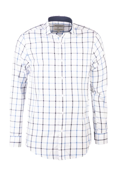 Men's Cotton Twill Country Shirt - Malham Dark Navy/Blue