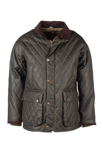 Men's Quilted Wax Jacket - Settle - Olive
