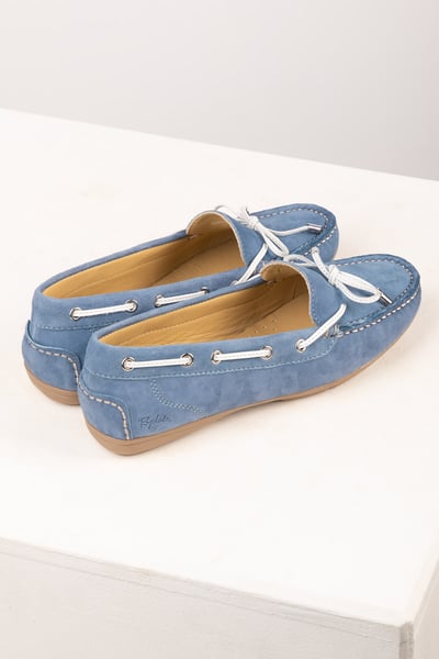 Mocasines de ante para mujer - Reighton - Azul