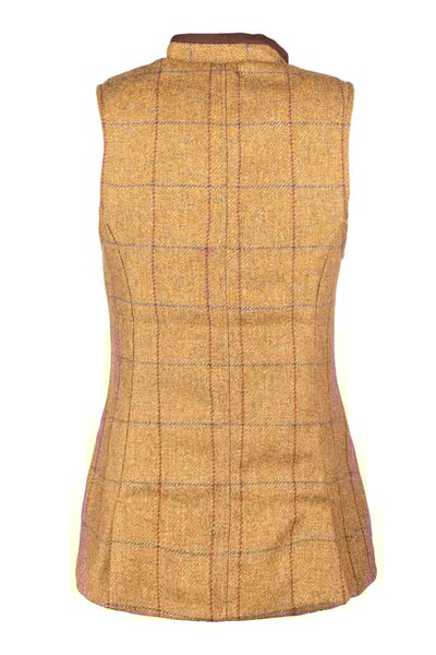 Gilet boutonné en tweed pour femme - Rievaulx - Beige Tweed