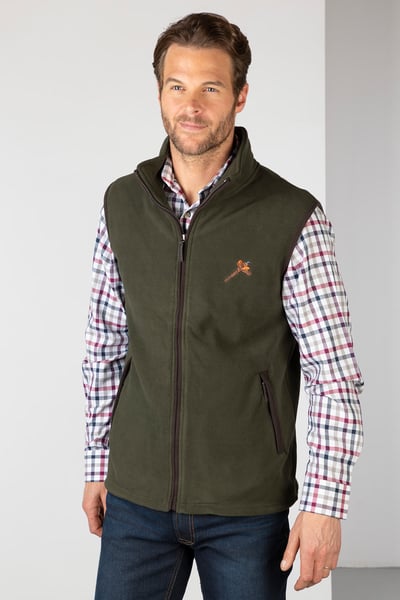 Men's Fleece Gilet - Gransmoor - Olive