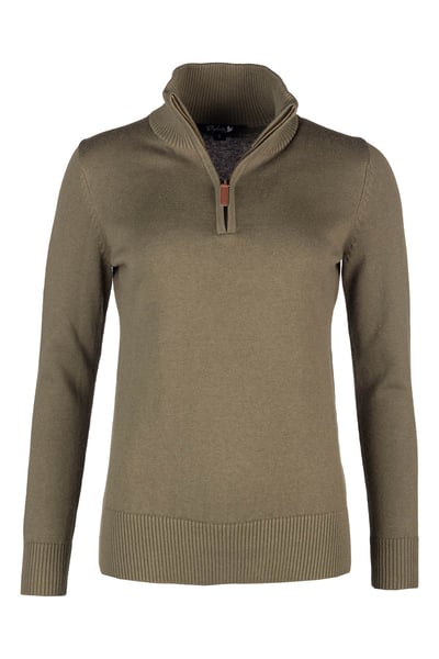 Ladies Quarter Zip Jumper - Ellie - Olive