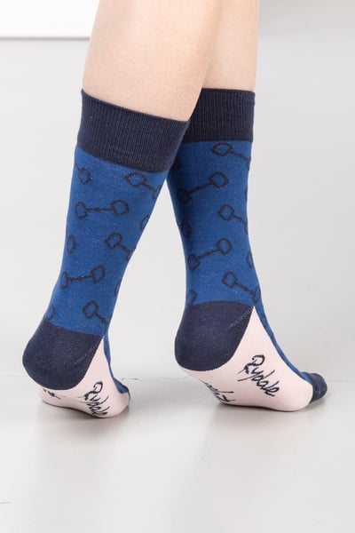 Ladies Snaffle Ankle Socks - Blue