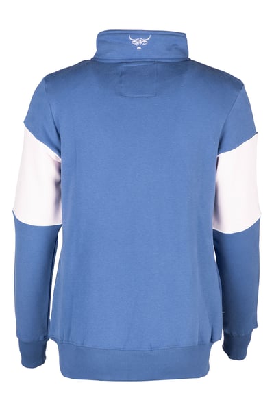 Sweat-shirt femme Highland Cow - Byland - Vache des Highlands bleu moyen/bleu pâle