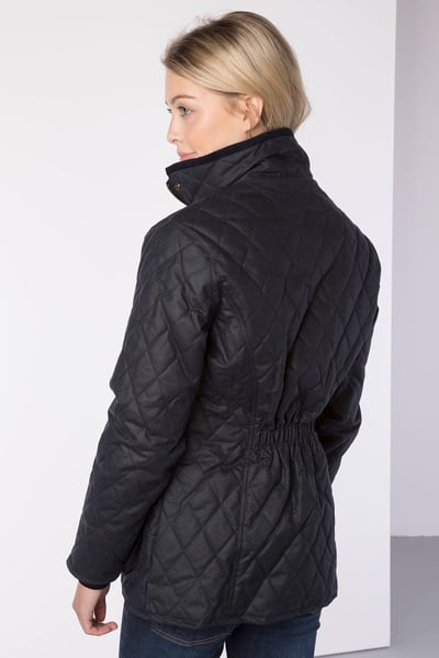 Veste Wax matelassée diamant pour femme - Wrelton - Marine